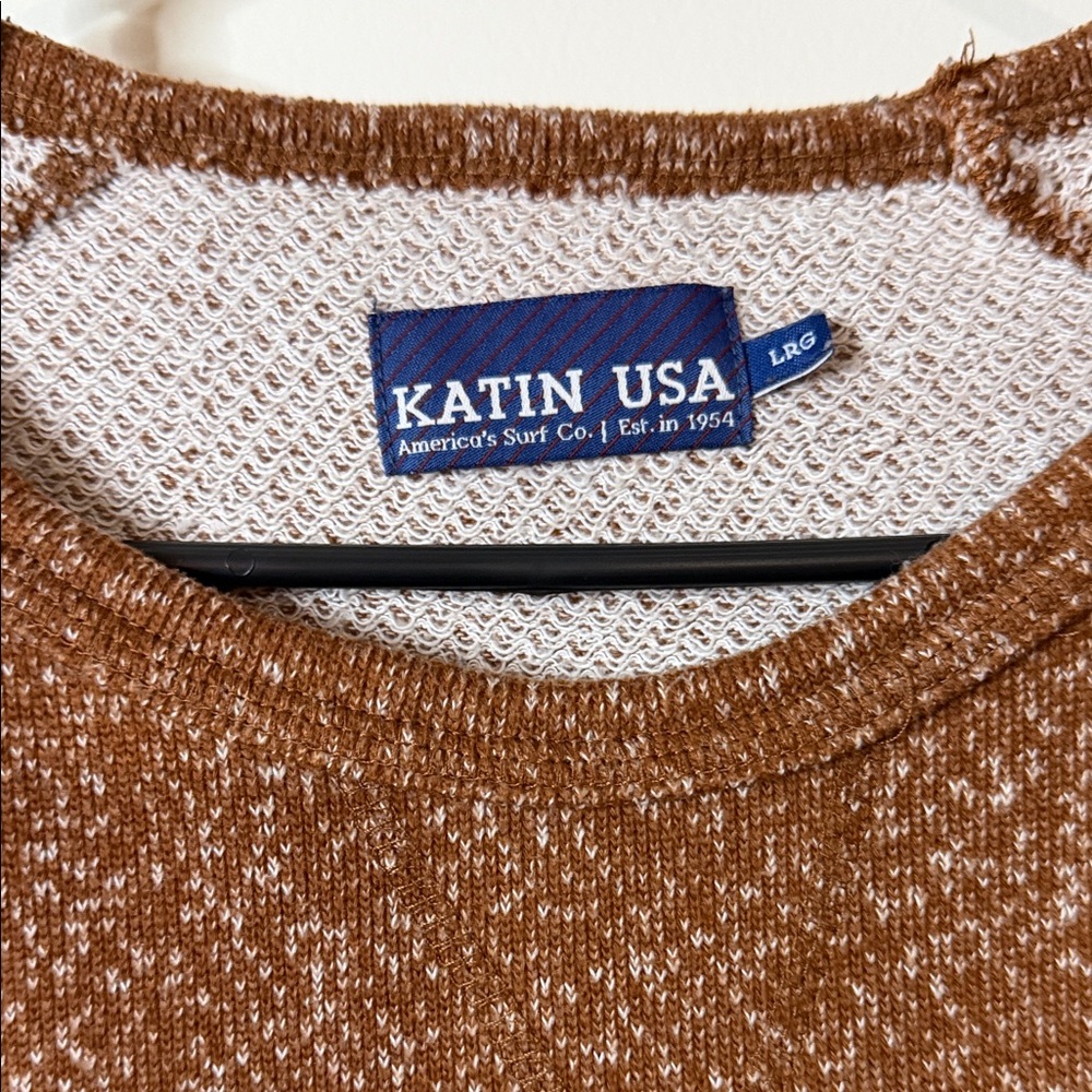 Katin Warm Brown Textured Sweatshirt - Picture 3 of 4